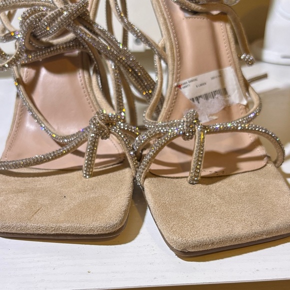 Steve Madden Beige Strappy Heels - Picture 2 of 3
